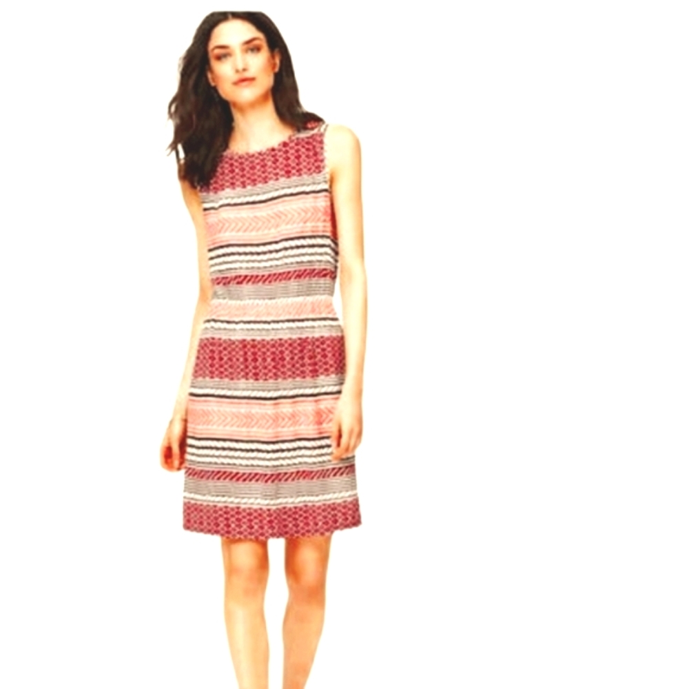 Loft Boho Print Tribal Tie Back Sleeveless Dress NWT